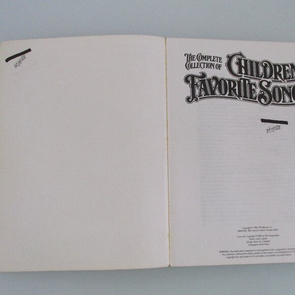 Complete Collection of Children's Favorite Songs Vintage Sheet Music Songbook - Picture 5 of 5